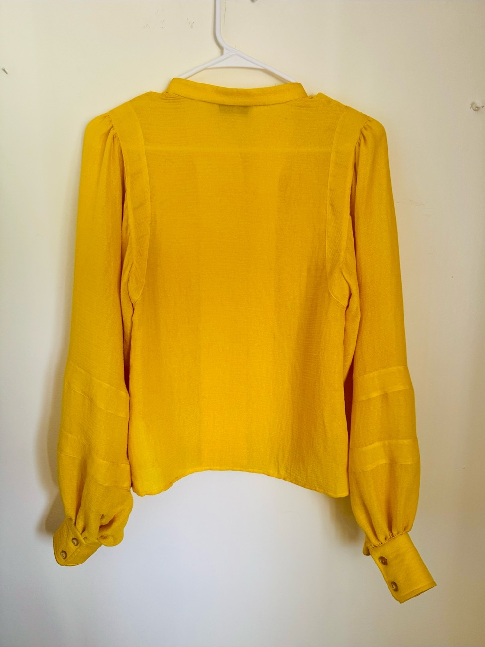 Tory Burch Vibrant Sunflower Yellow Blouse, Size 2 - Picture 5 of 7